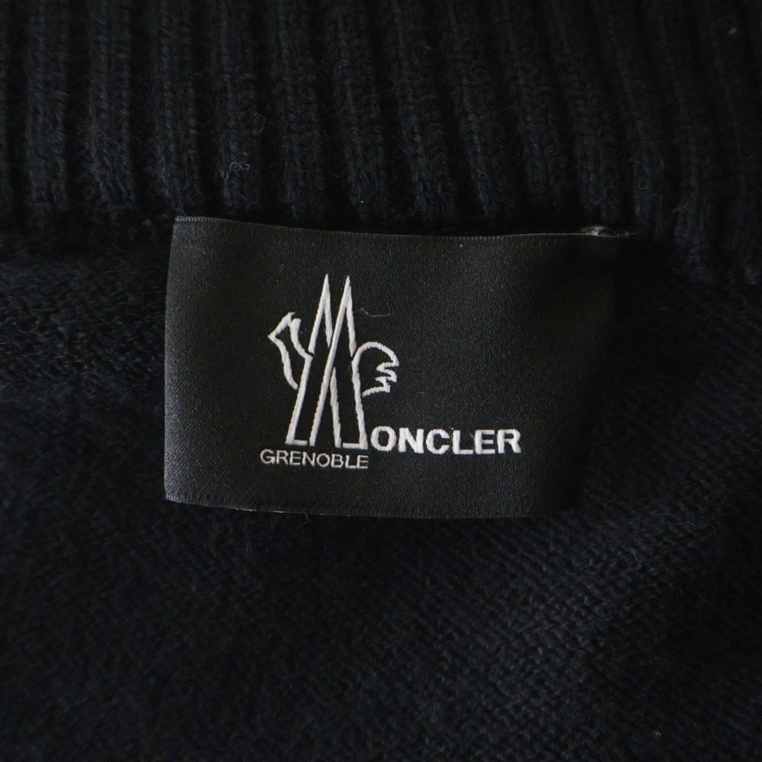 Moncler 21aw Emblem Logo Knit Switched Zip Up Down Jacket Black Used dd63d7c0057 thumbnail 6