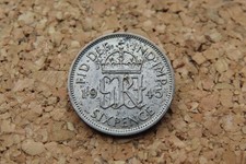 United Kingdom - 6 pence George VI - 1st coinage - 1945 - Silver