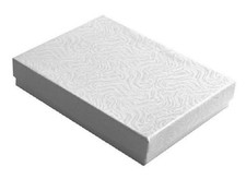 6 Pack Cotton Filled Swirl White Cardboard Jewelry Boxes for Necklace, Bracel...