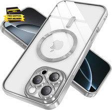 Magnetic Clear Case for Iphone 16 Pro Max with Full Camera Lens Protection,Compa