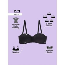 NWT Maidenform Multiway Strapless Wirefree Bra Nude Beige 2XL