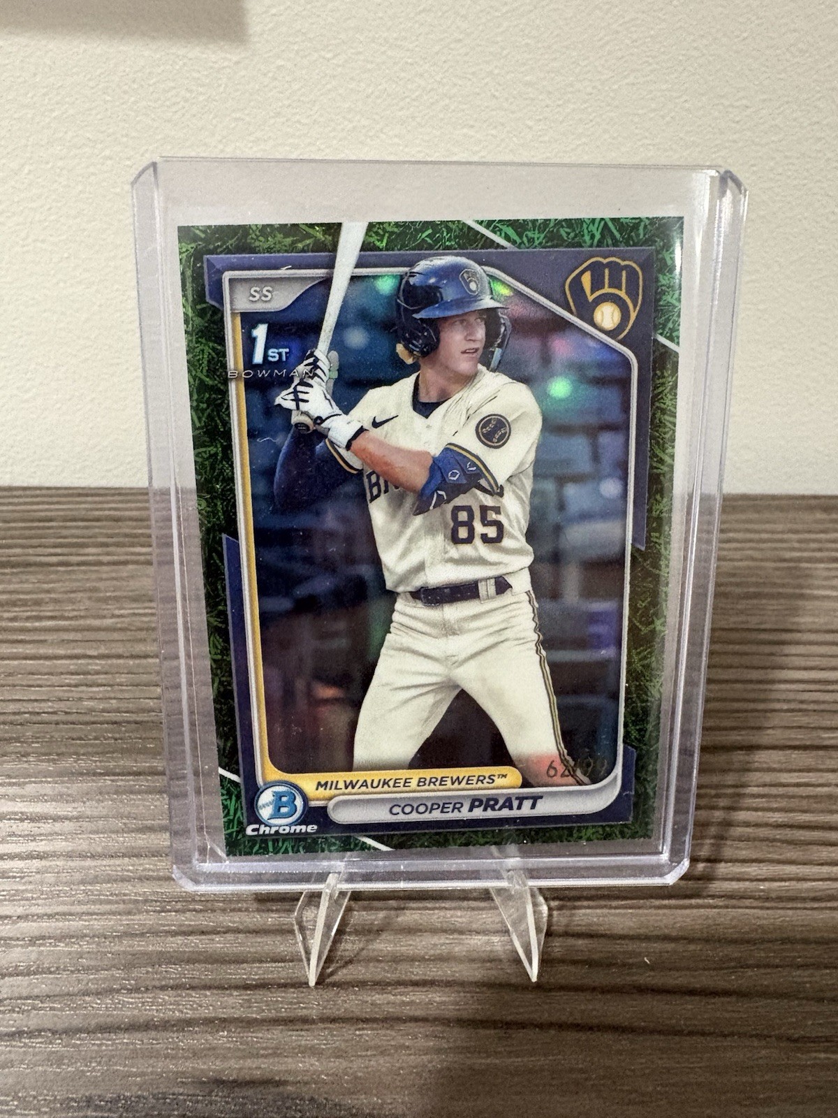 2024 Bowman Chrome Prospects Green Grass Refractor/99 Cooper Pratt #BCP-137
