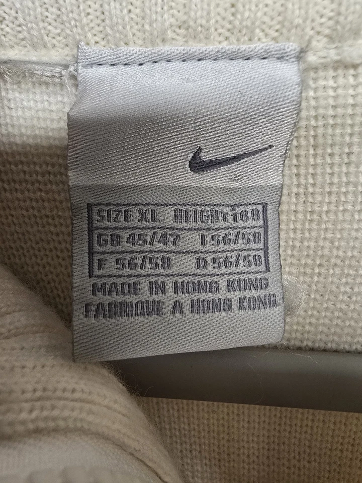 Suéter de Colección Nike Track Records Cremallera Completa Pequeño Blanco Azul Tejido de Esquí Lana Y2K Foto 2 de 4