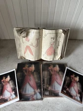 WDCC Cinderella Sewing Book w/ Stand, COA + Pink Dress Promo Books x2 & 2 Cards!
