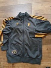 Man United Full Zip Tracksuit Top Size Medium Zip Pockets Adidas Football