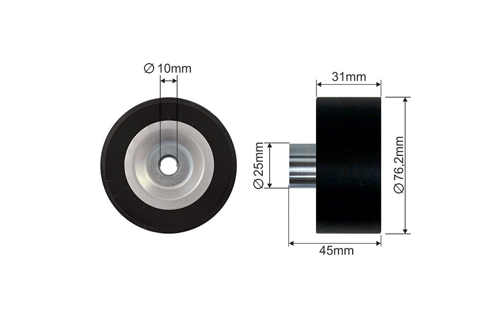 NTY Tensioner Idler Pulley V-Belt RNK-FR-037 for Ford - Image 9