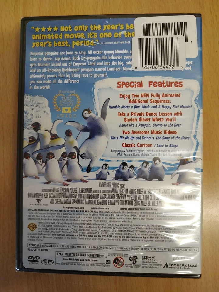 Happy Feet (DVD, 2006) - Image 3 of 3
