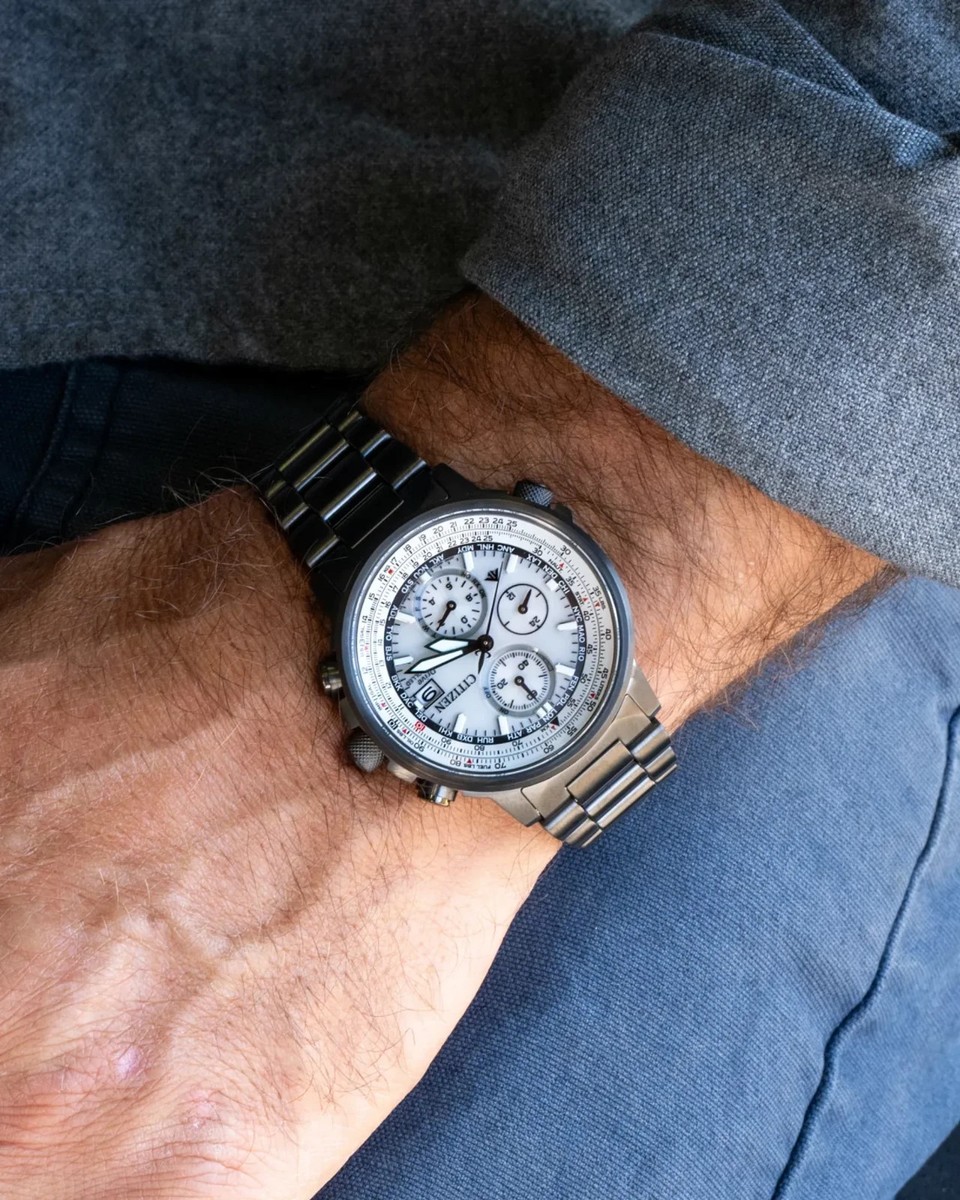 Citizen Men's Sky Chronograph Perpetual Gray Eco-Drive Watch 41MM