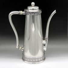 Antique Bigelow Kennard Sterling SIlver 1882 Lighthouse Demi Coffeepot Teapot