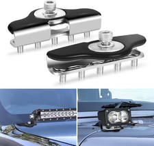 Hood Mount LED Light Pod Brackets, 2PCS Universal For M6 Screw Light Bar Mount