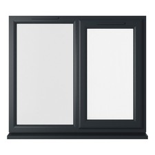 Image of uPVC Window Made To Measure Double Glazed Glass & Frame RH Side Hung & Fixed