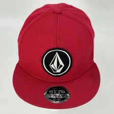 Volcom Hat - Otto 3030 Pro SnapBack Red Flat Bill Baseball Cap VGUC