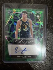 2024-25 Panini Mosaic - Rookie Scripts Enrique Freeman #RS-FRE Green Ice Prizm 