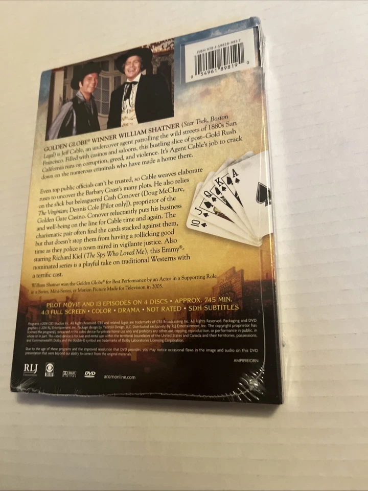 Barbary Coast I William Shatner, Doug McClure ( 4 Disc DVD Set, 1975) Foto 2 de 4