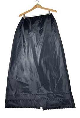 VTG SNIP IT Petticoat Skirt Half Slip Undergarment Size Medium Black Back Slit