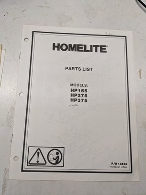 #ad HOMELITE PARTS LIST BOOK MANUAL CATALOG HP 155 275 375 HEATER $21.60