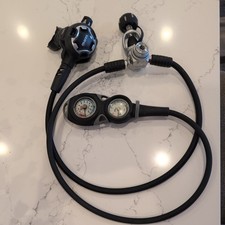 Mares 62X SCUBA Regulator Yoke and Mares Mission Gauge Console Imperial