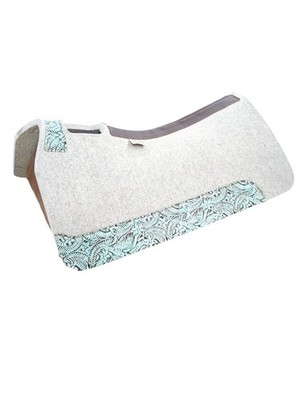 5 Star Equine All Around Saddle Pad 30x30 7/8'' Natural Tooled Turquoise