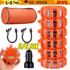 LED Rundumleuchte Magnet Akku Warnleuchte Rundumlicht Rundumkennleuchte 3/6 Stk