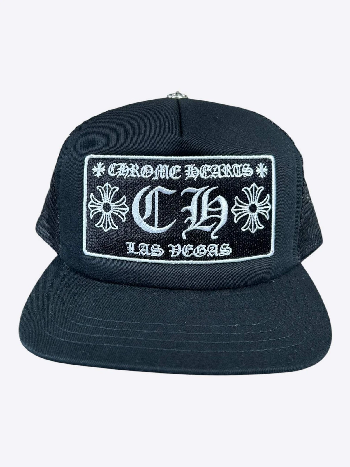 Chrome Hearts Black & White Las Vegas Trucker Hat