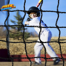 Baseball Softball Backstop Nets: Heavy Duty Sports Barrier Twisted Knotted PE