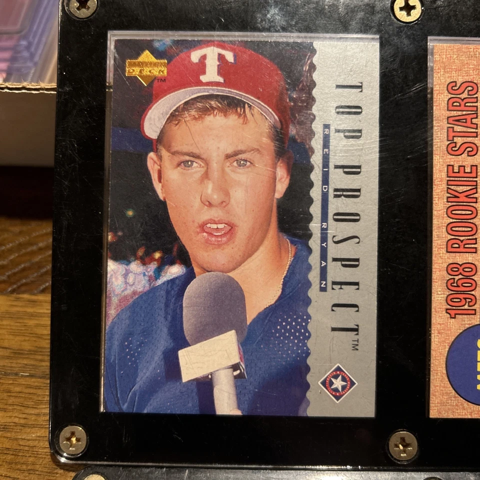 1995-1998 Topps/cubierta superior - #177 y #15 Nolan Ryan y Reid Ryan Lote Reid automático Foto 3 de 4