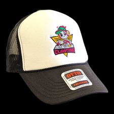 CLAWTIME Embroidered Black White OTTO Trucker...