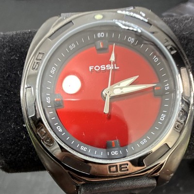 Fossil Men's Big Tic BG-2111 Color Change Red/Black New Batteries (E6)
