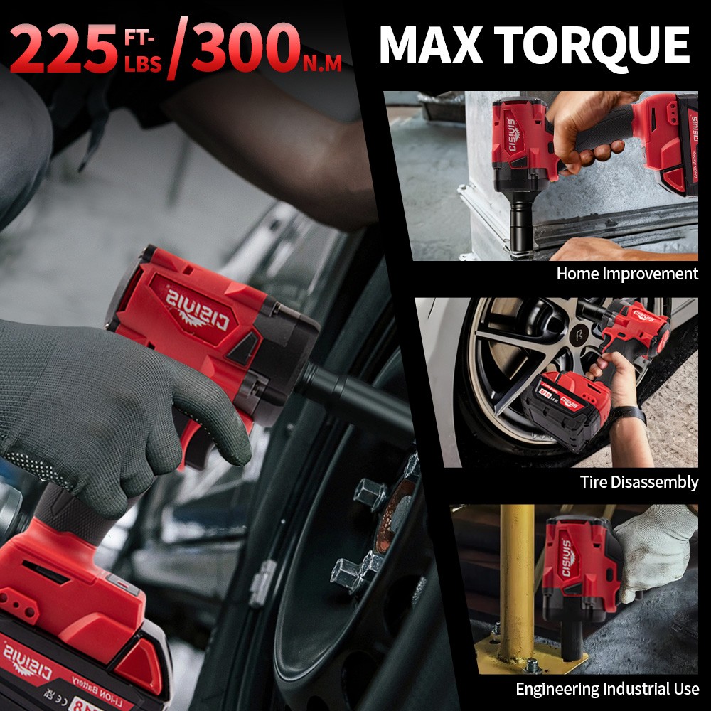 New For Milwaukee 18V 1/2" High-Torque Impact Wrench Kit with Battery & Charger