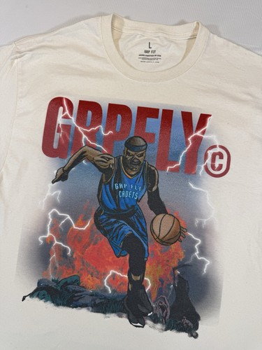 GRP FLY Basketball Lightning Graphic T-Shirt Men’s Large Blue Red Streetwear