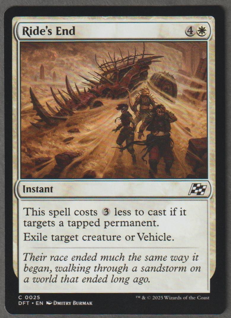 Ride's End 25 Common Aetherdrift Magic: The Gathering Near Mint