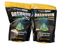 2X NUTRAMAX DASUQUIN 84 SOFT CHEWS LARGE DOGS Ex Date 3-28