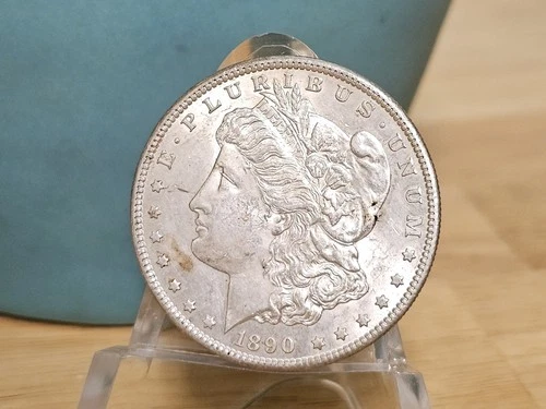 1890-CC Morgan Silver Dollar AU/UNC Excellent Coin