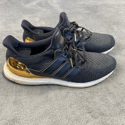 Adidas UltraBoost 2.0 Mens 12 Black Gold Limited Olympic Medal BB3929 Primeknit