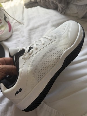 Nike Men s White/Black Low Top Lace Up Athletic Sneakers Rubber Outsole