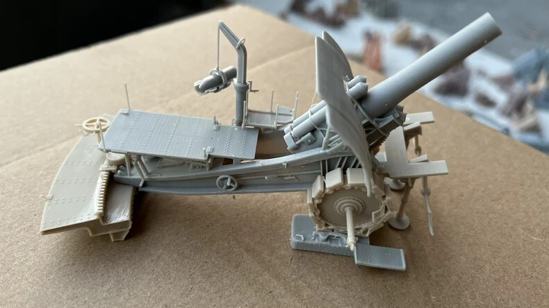 トイガン BIGAIRGUN9 3D Printed 1/72/144 WWI German Big Bertha Gun Unpainted Model Kit