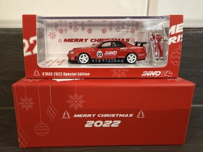INNO64 NISSAN SKYLINE GTR R34 XMAS 2022 SPECIAL EDITION SELTEN MIT FIGUR