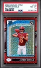2024 PANINI DONRUSS OPTIC RED HYPER #248 JAYDEN DANIELS ROOKIE RC PSA 8