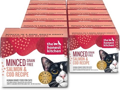 The Honest Kitchen Human Grade Grain Free Minced Salmon & Cod in Fish Broth Grav