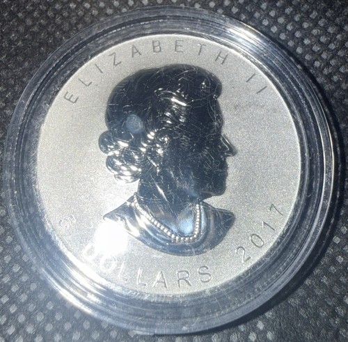 ⭐️2017 Elizabeth II Canada $5 Pure Silver Reverse Proof Coin Lustrous⭐️