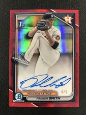 2024 Bowman Chrome Draft #CPA-PSM Parker Smith 1st Auto Red Refractor /5