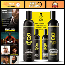 Beard Wash  Conditioner Set for Men - Hydrating Facial Hair Shampoo  Softener