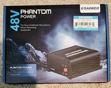 48V PHANTOM POWER SUPPLY for Condenser Microphone Music Recording Equipment