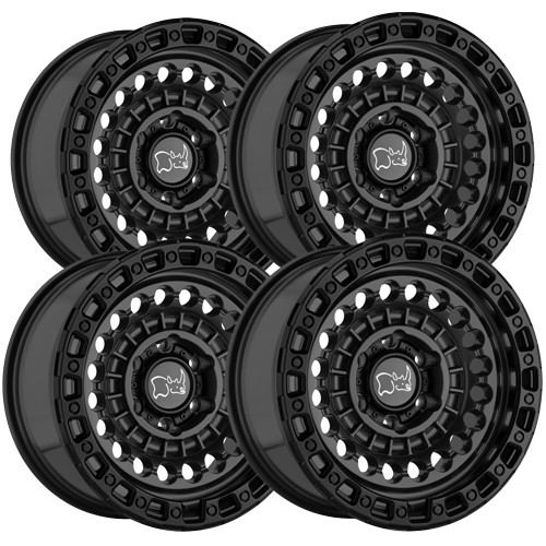 (Set-4) Black Rhino Sentinel 17x8.5 8x180 +0mm Matte Black Wheels Rims ...