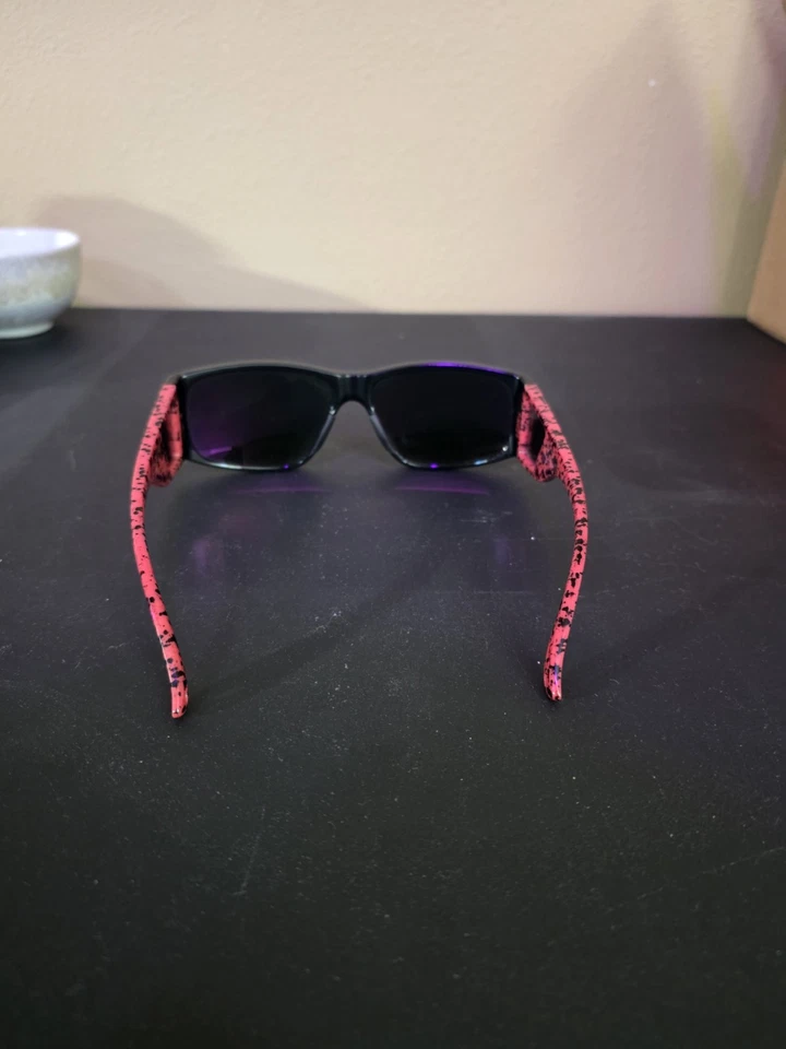 Gafas de sol Smith vintage rectangulares marco negro rojo lente púrpura reflectante Foto 3 de 4