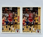 1991-1992 Upper Deck Basketball Card # 44 Michael Jordan Bulls 2 Card Lot NM