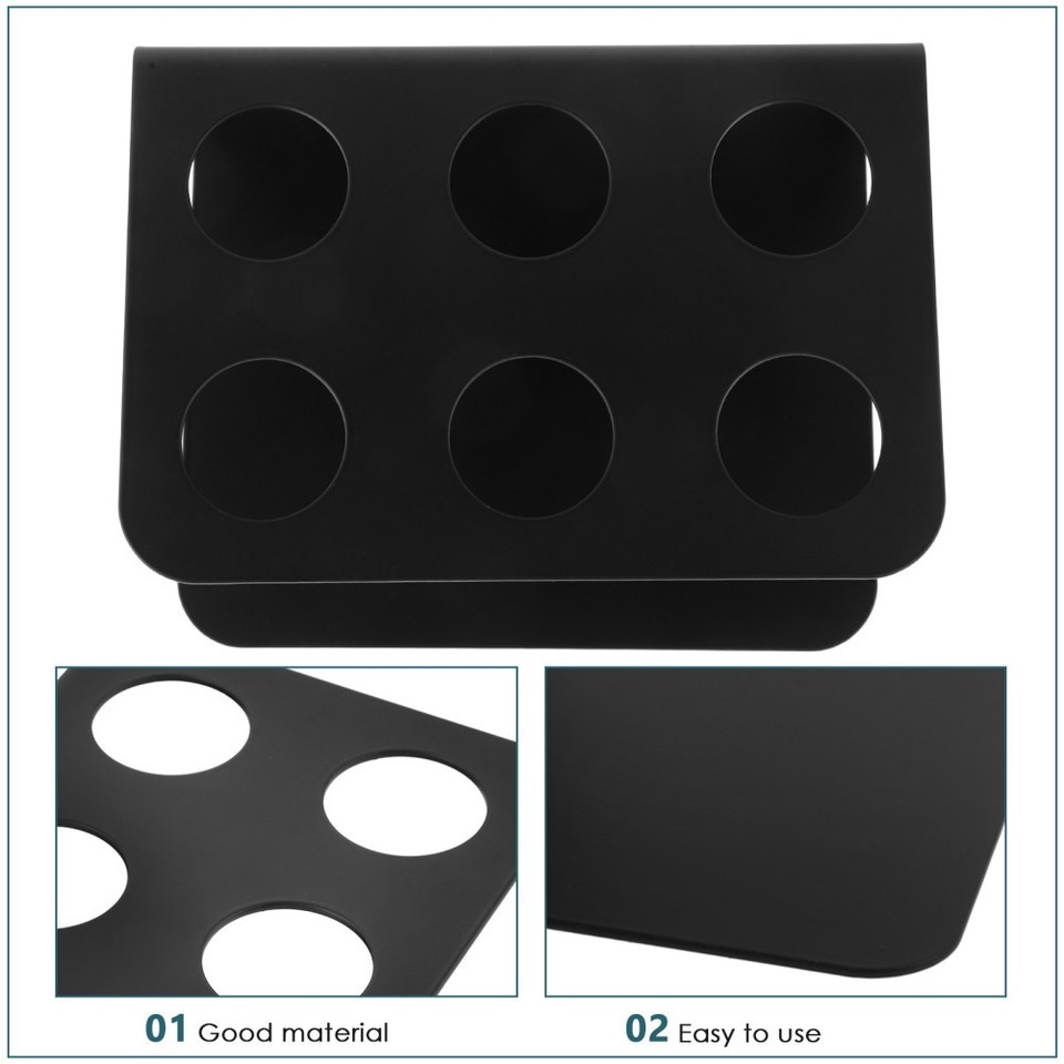 Reusable 3Pcs Black Iron Flavor Tube Storage Racks Sturdy Metal Holder ...