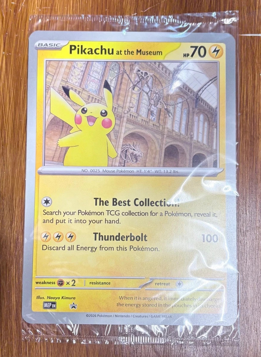 Pokemon Pikachu at the Natural History Museum Sealed Jumbo Promo SVP