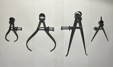 Vintage Tools Inside & Outside Caliper 4" 5" & 6" 4 Tools