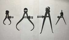 Vintage Tools Inside & Outside Caliper 4" 5" & 6" 4 Tools